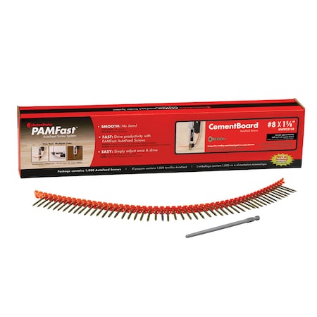 Fastenmaster FastenMaster PamFast No. 8 X 1-5/8 in. L Star Wafer Head Coarse Cement Board Screws SD-28-MWMC8158